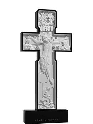 Памятник на могилу резной в виде распятия 